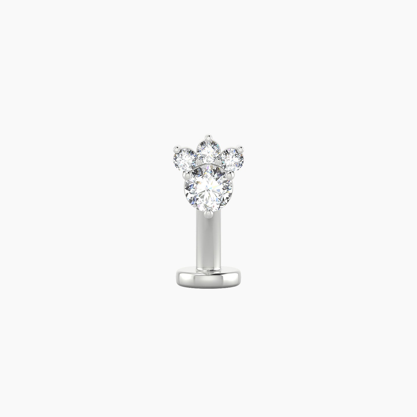 Sedna | 18k White Gold 5.5 mm 8 mm Diamond Floating Navel Piercing