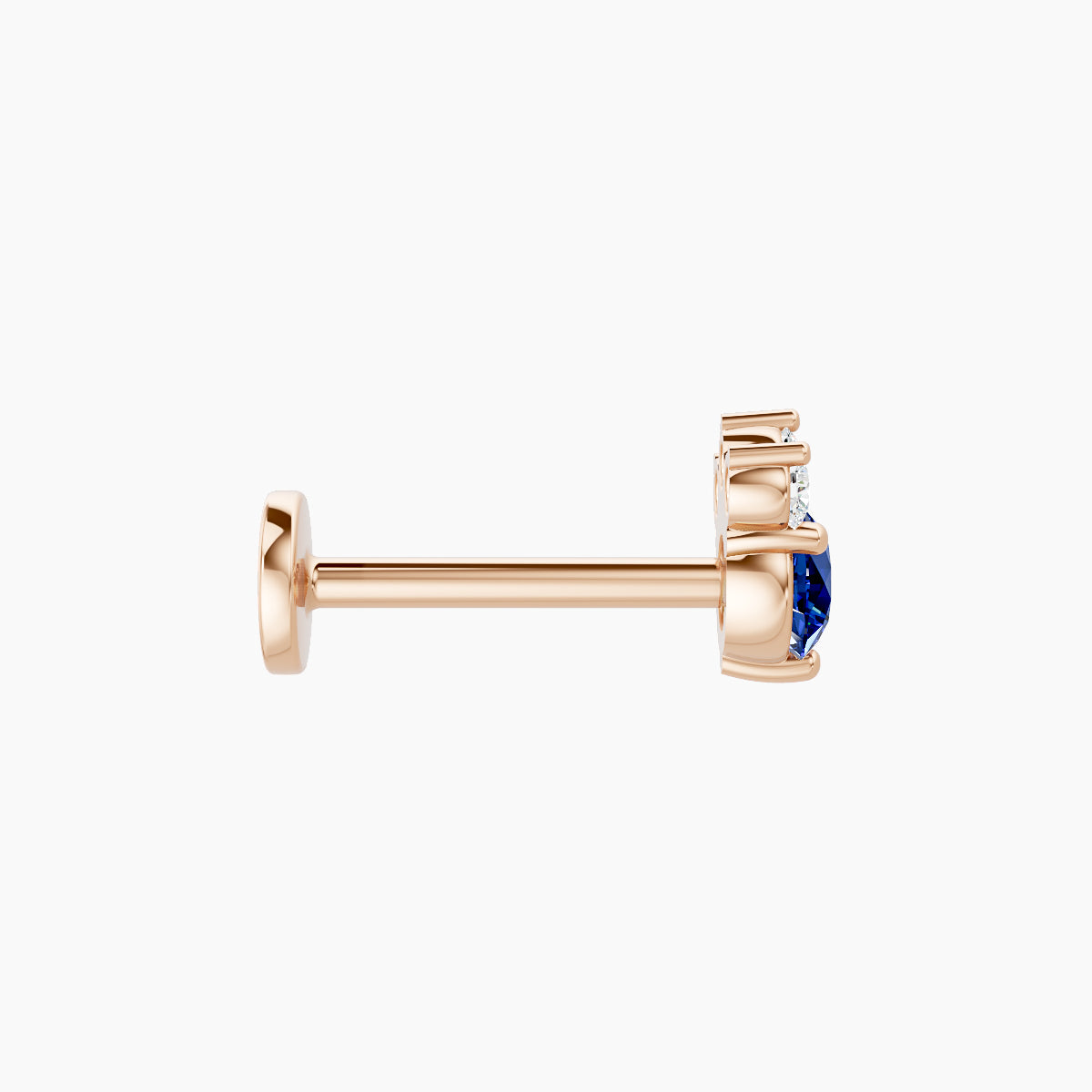 Sedna | 18k Rose Gold 8 mm 5.5 mm Sapphire & Diamond Piercing