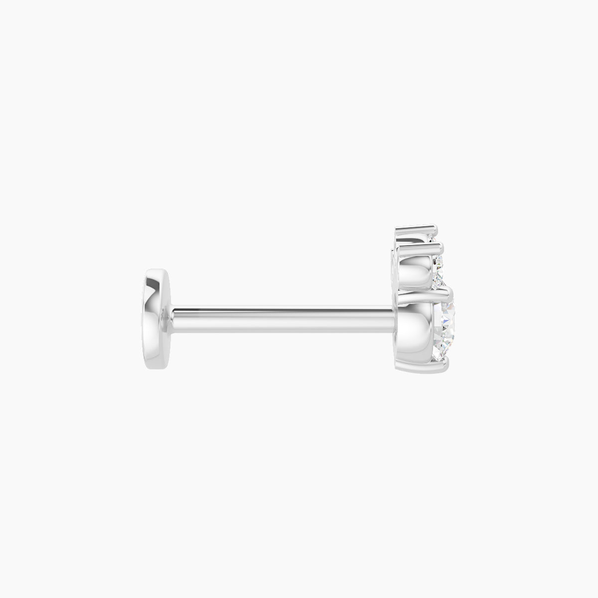 Sedna | 18k White Gold 5.5 mm 8 mm Diamond Piercing