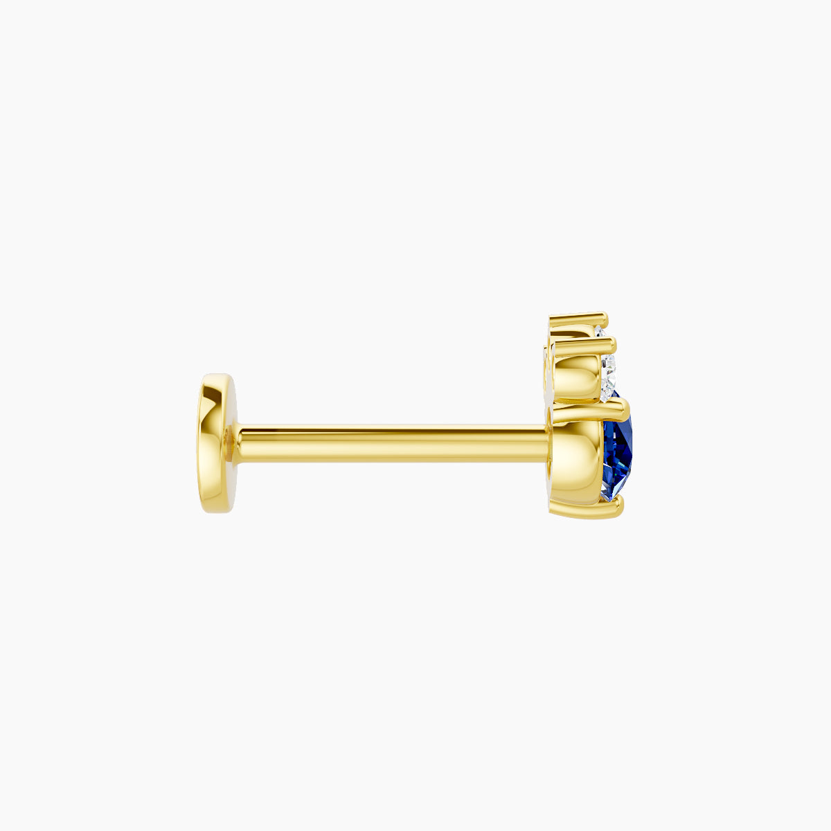 Sedna | 18k Yellow Gold 8 mm 5.5 mm Sapphire & Diamond Piercing