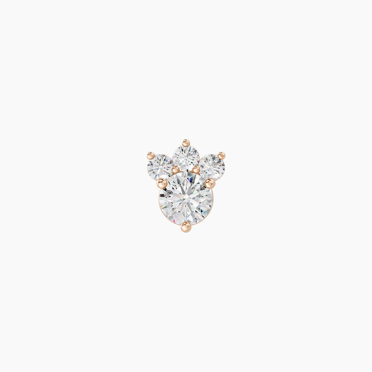 Sedna | 18k Rose Gold 5.5 mm Diamond Earring