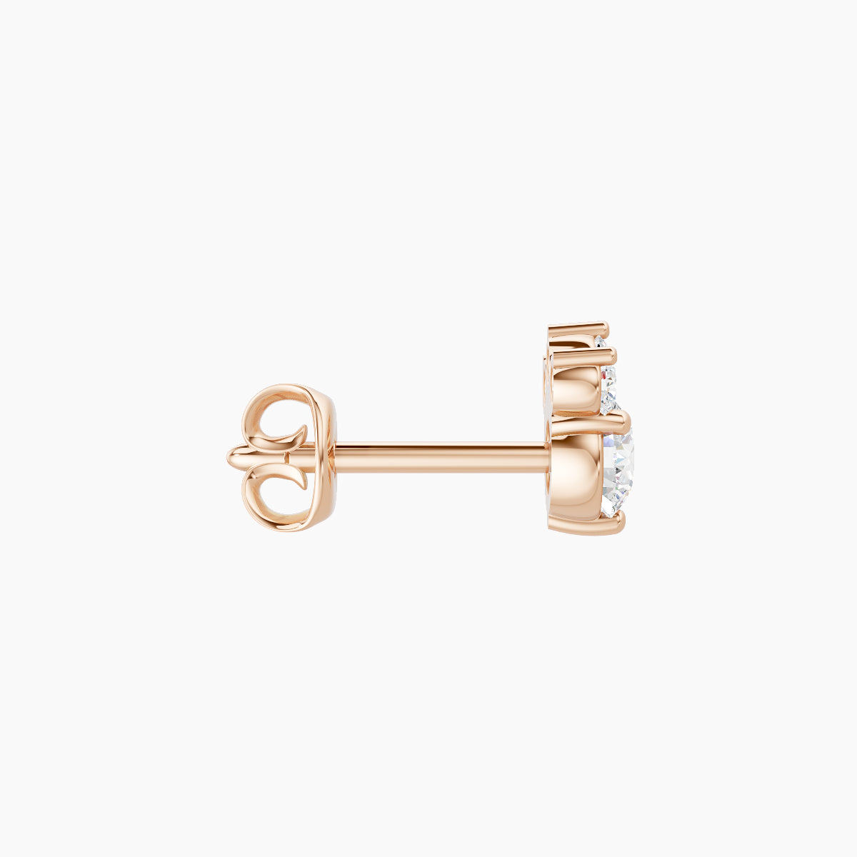 Sedna | 18k Rose Gold 5.5 mm Diamond Earring