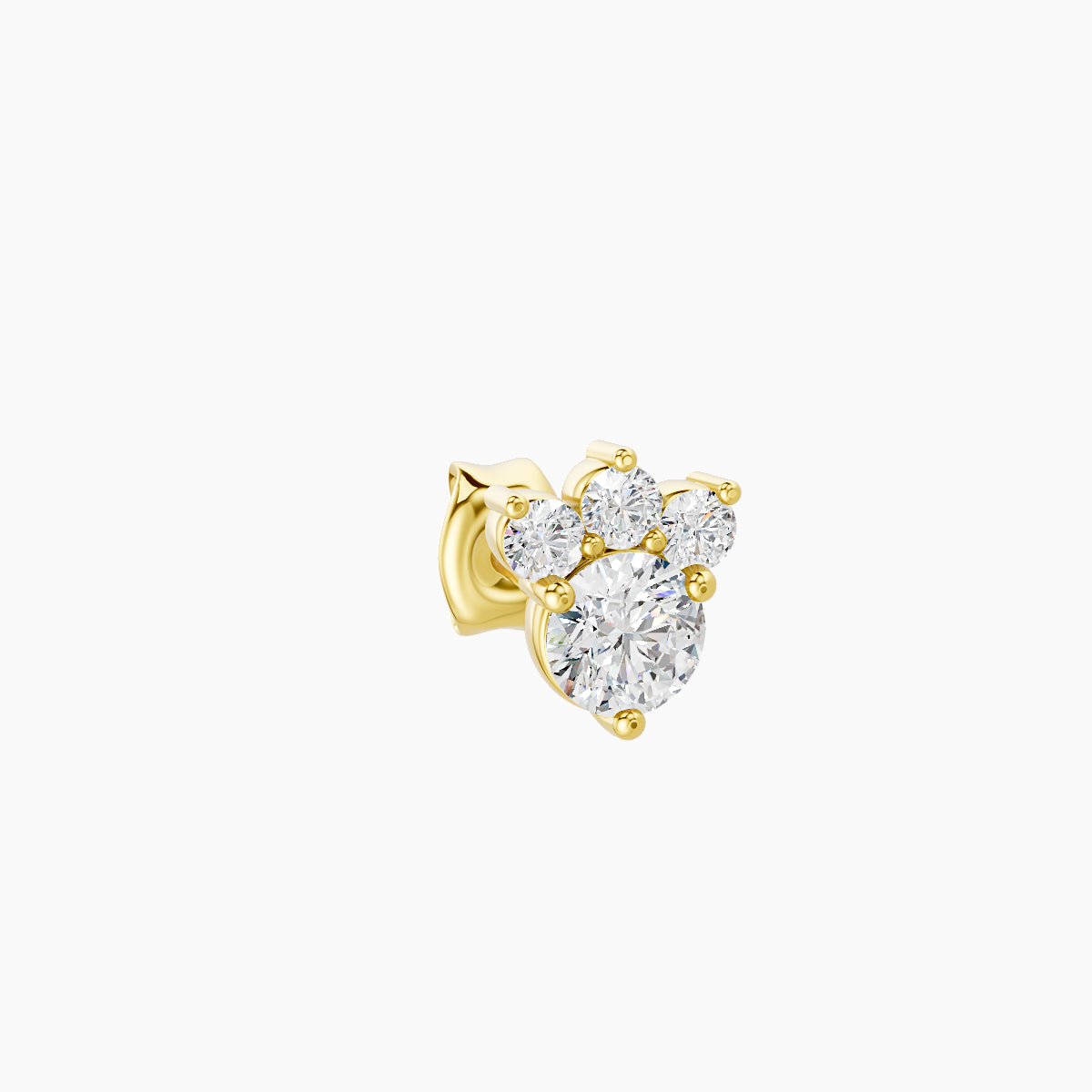 Sedna | 18k Yellow Gold 5.5 mm Diamond Earring