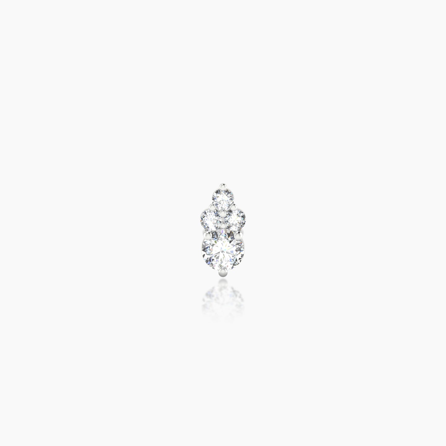 Sif | 18k White Gold 6 mm 5 mm Diamond Nostril Piercing