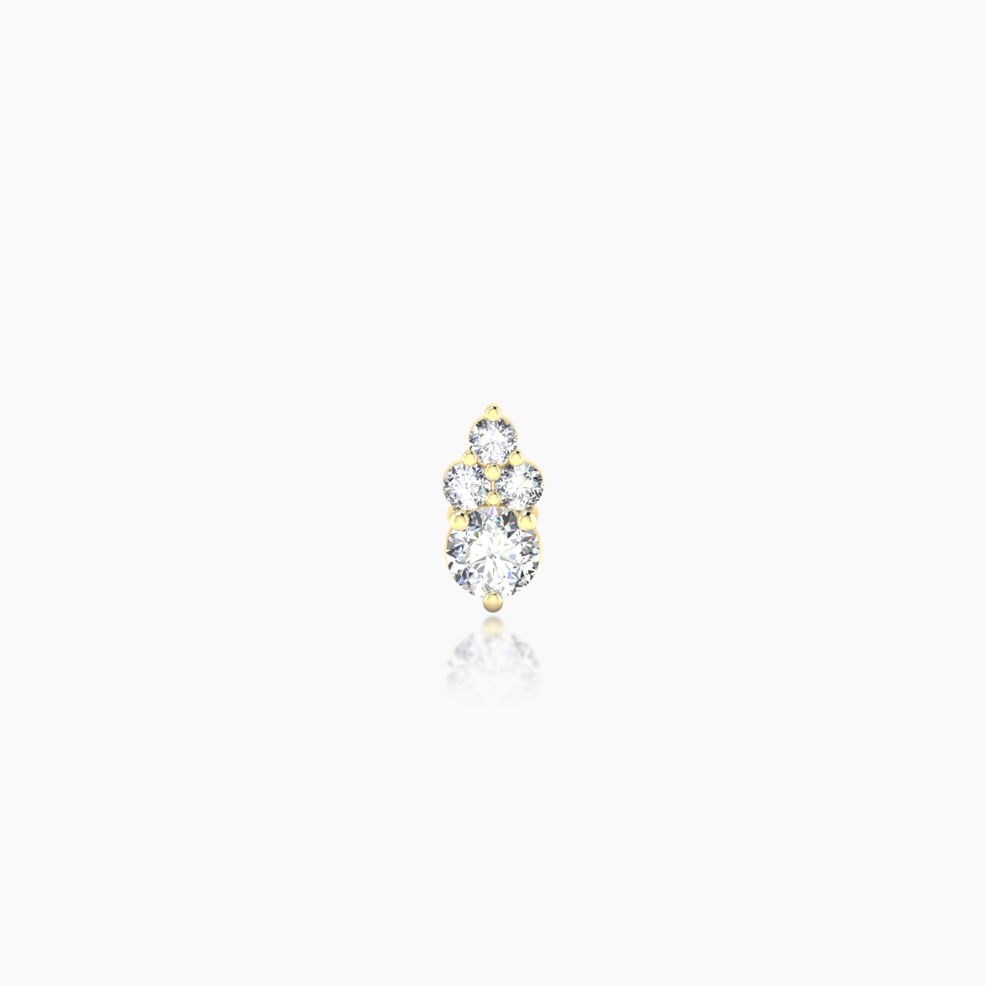 Sif | 18k Yellow Gold 6 mm 5 mm Diamond Nostril Piercing