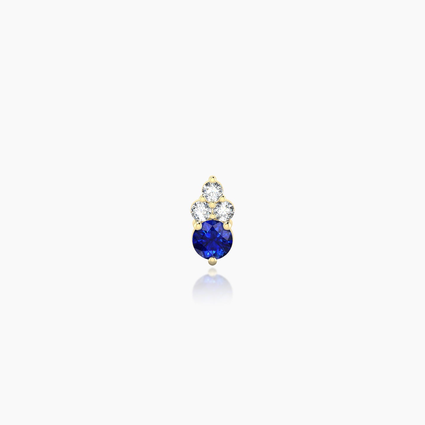 Sif | 18k Yellow Gold 5 mm 6 mm Sapphire & Diamond Nostril Piercing