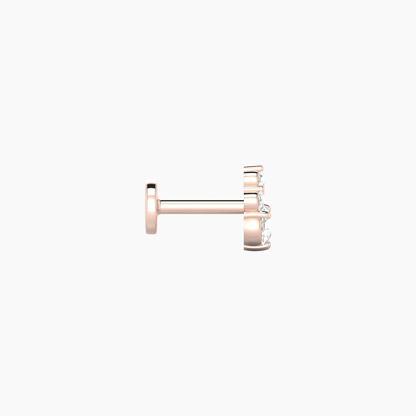 Sif | 18k Rose Gold 6 mm 5 mm Diamond Nostril Piercing