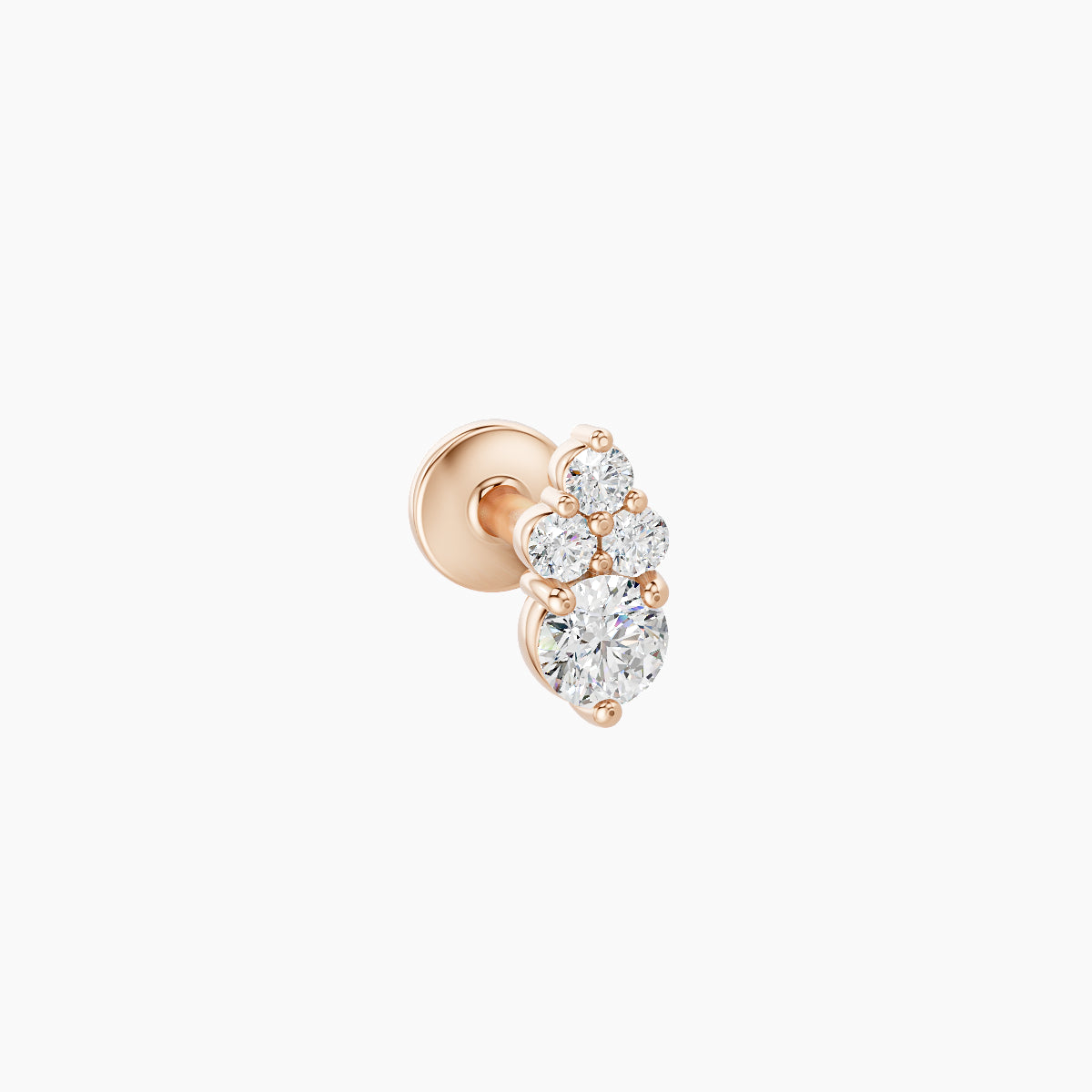 Sif | 18k Rose Gold 5.5 mm 5 mm Diamond Piercing