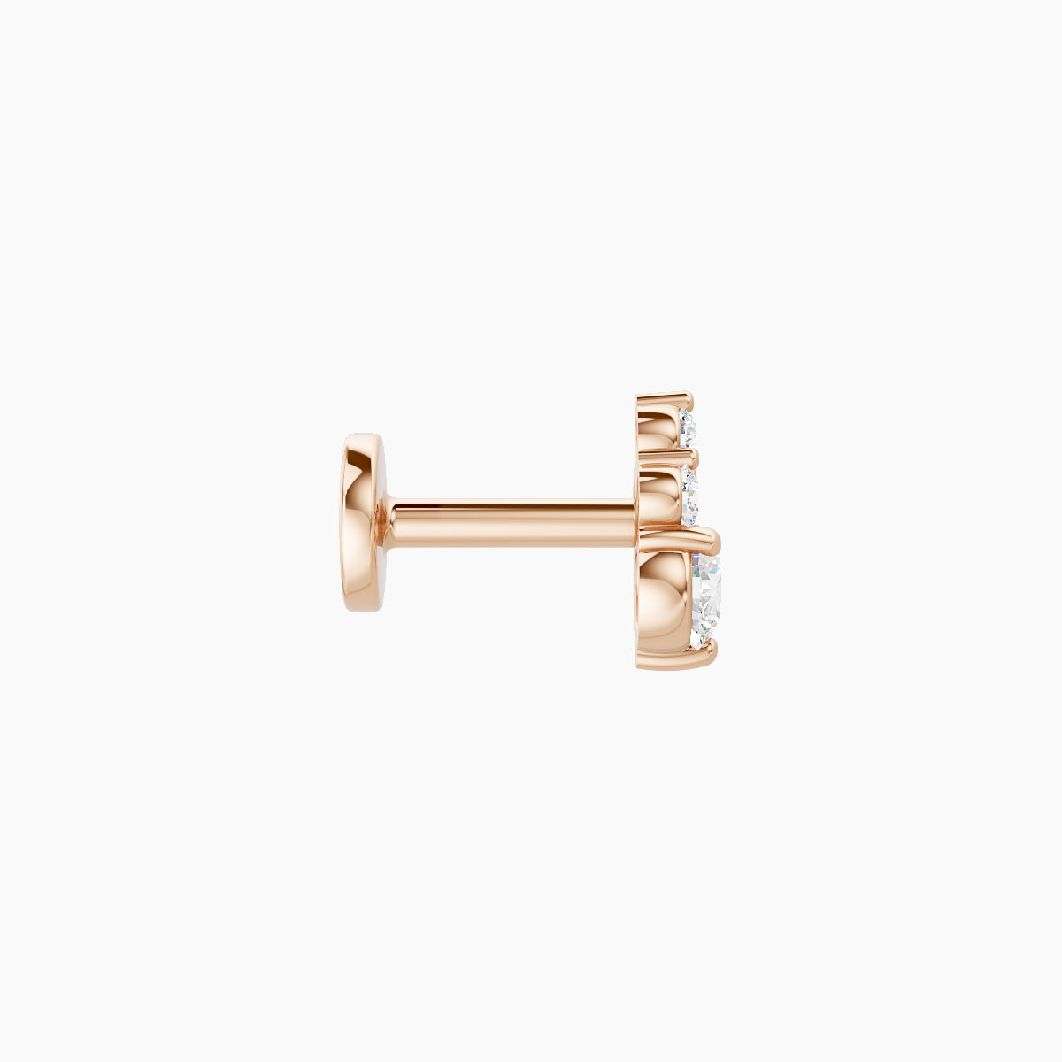 Sif | 18k Rose Gold 5.5 mm 5 mm Diamond Piercing