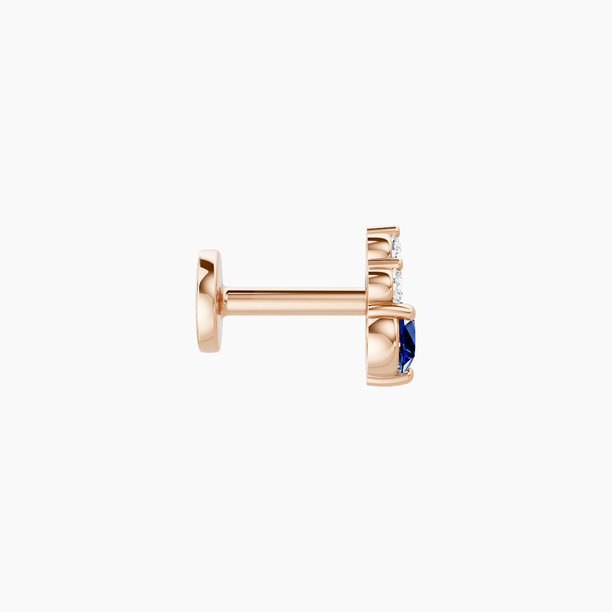 Sif | 18k Rose Gold 5 mm 5.5 mm Sapphire & Diamond Piercing