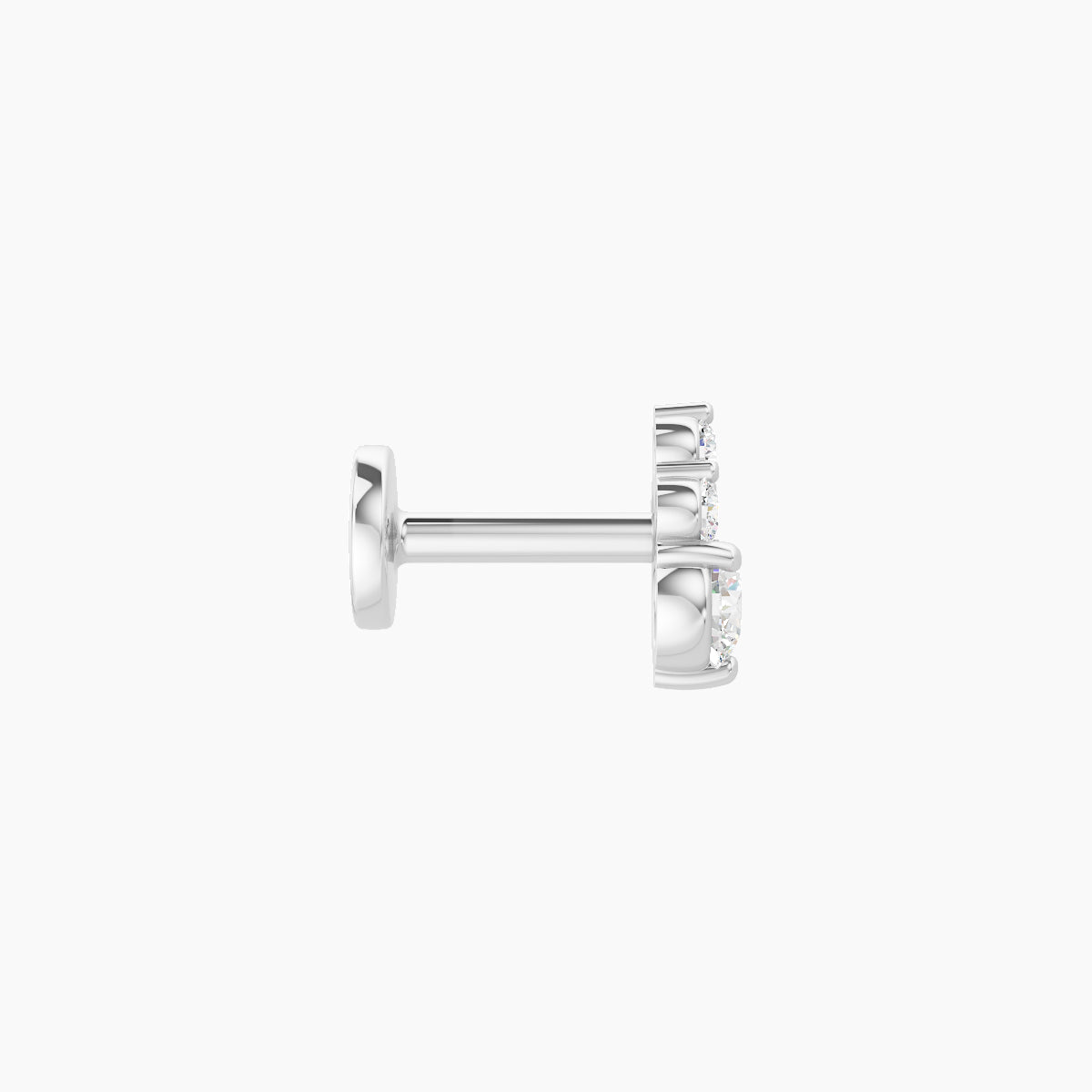 Sif | 18k White Gold 5.5 mm 5 mm Diamond Piercing