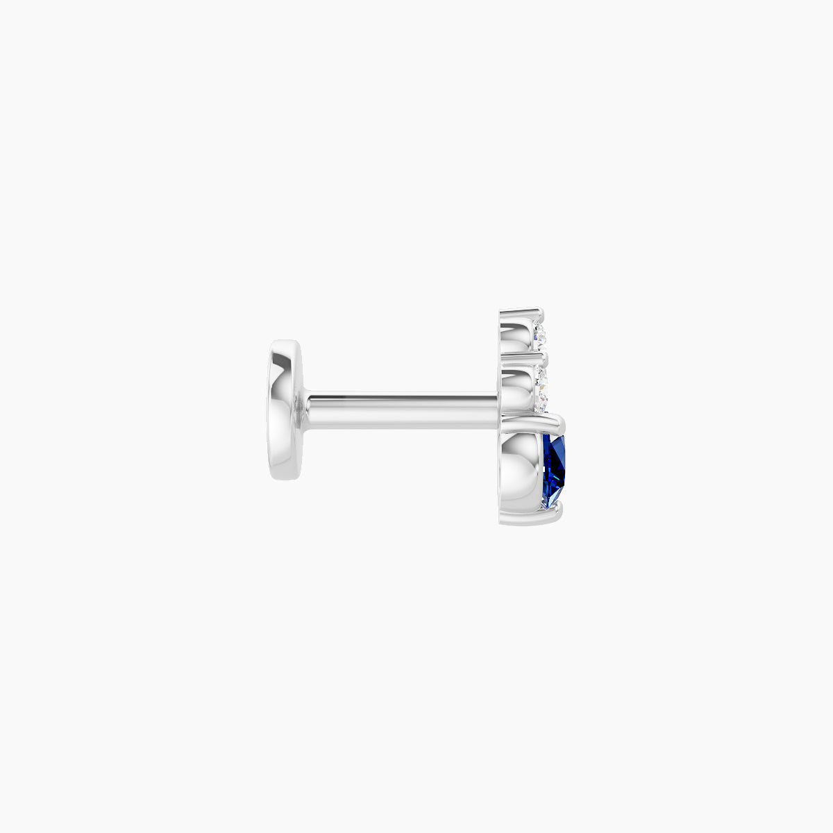 Sif | 18k White Gold 5 mm 5.5 mm Sapphire & Diamond Piercing