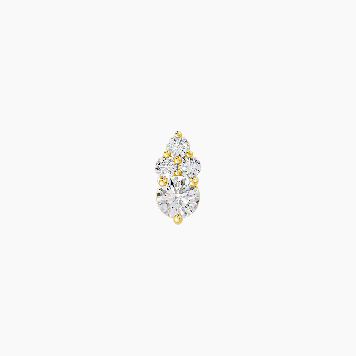Sif | 18k Yellow Gold 5.5 mm 5 mm Diamond Piercing