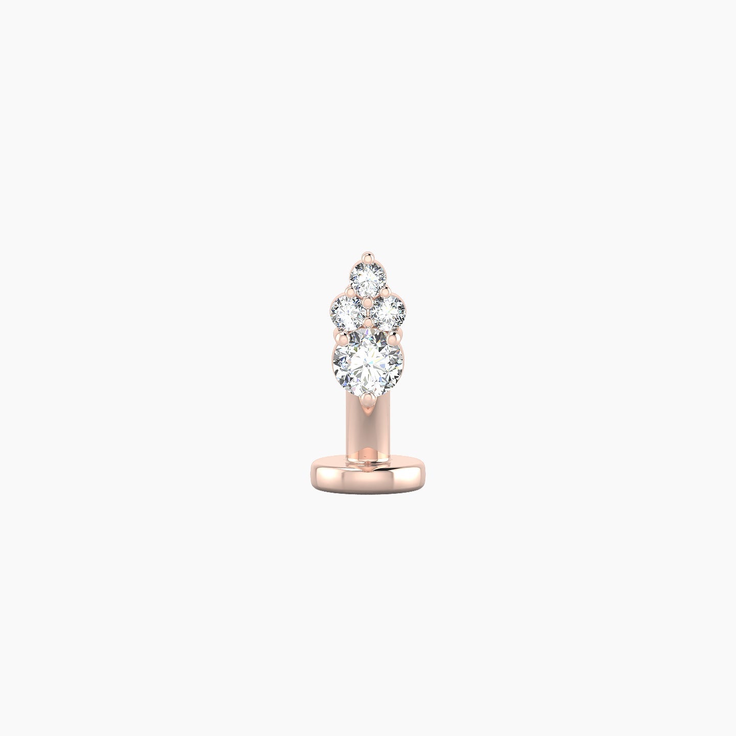 Sif | 18k Rose Gold 6 mm 6 mm Diamond Floating Navel Piercing