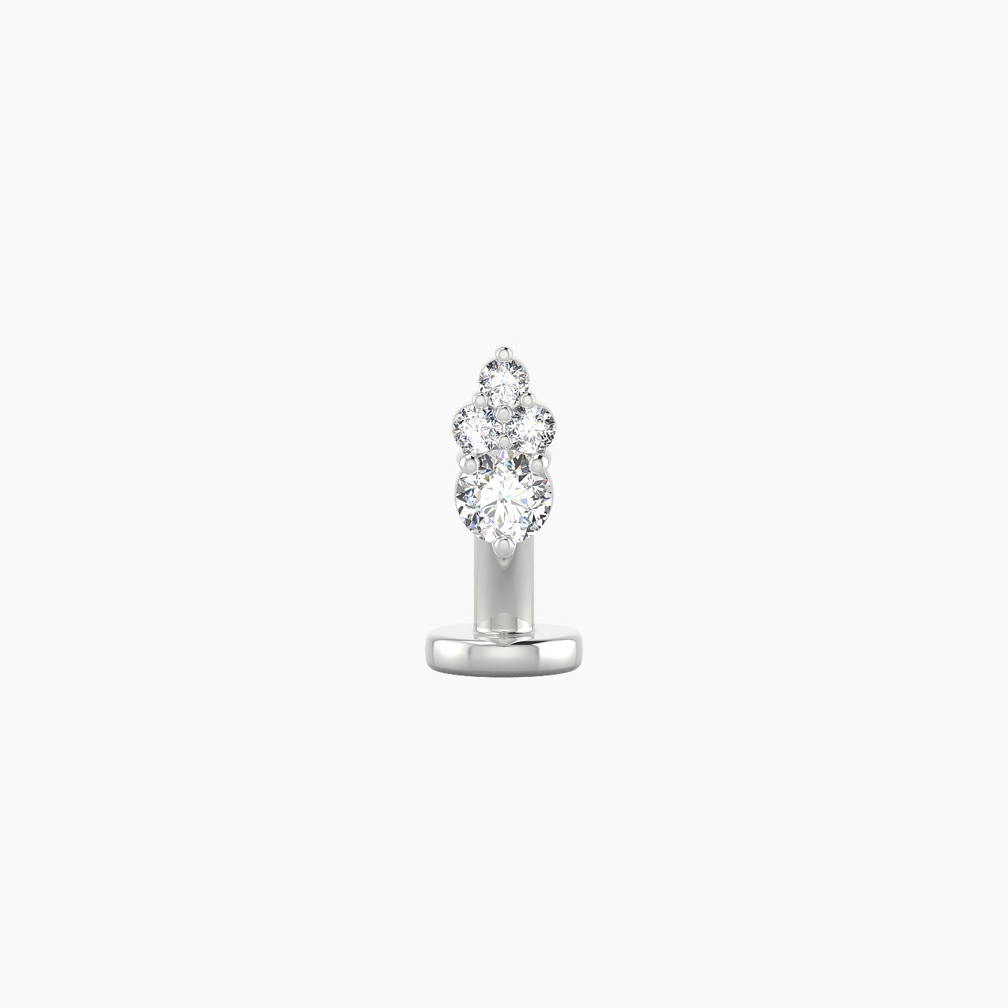 Sif | 18k White Gold 6 mm 6 mm Diamond Floating Navel Piercing