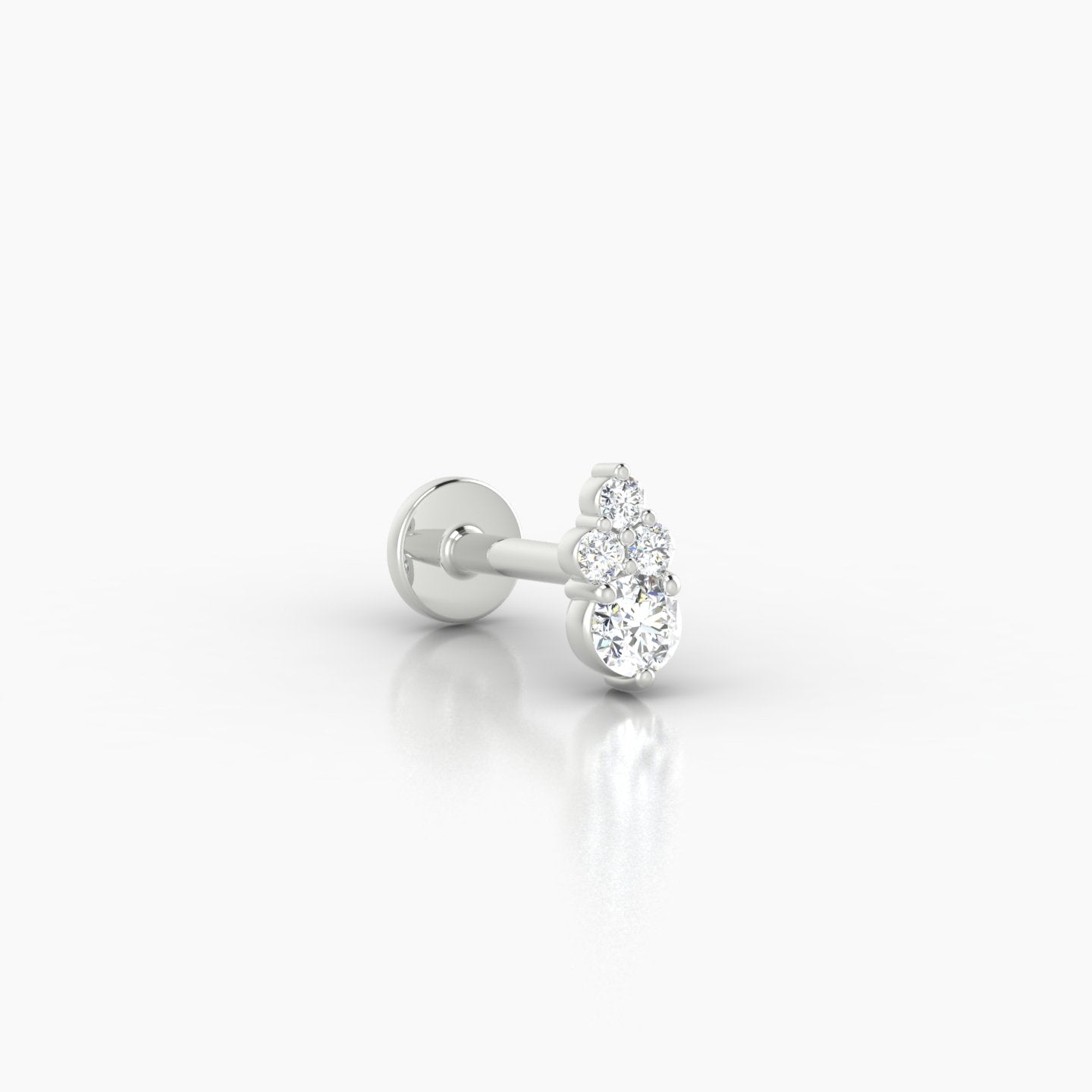 Sif | 18k White Gold 6 mm 6.5 mm Diamond Nostril Piercing