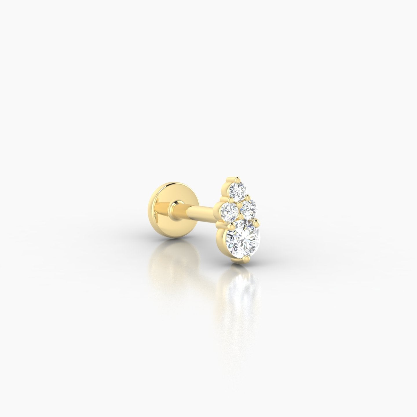 Sif | 18k Yellow Gold 6 mm 6.5 mm Diamond Nostril Piercing