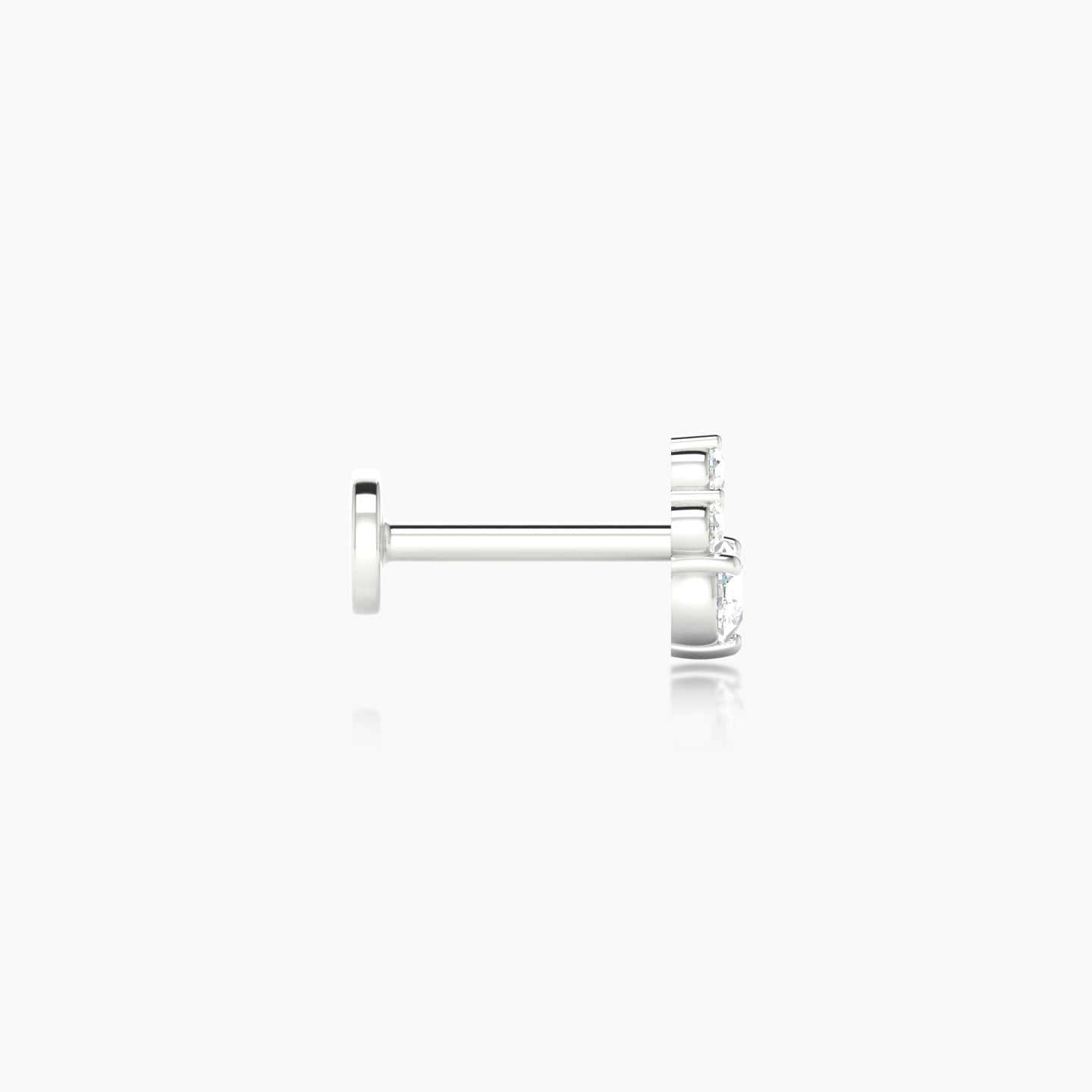 Sif | 18k White Gold 6 mm 6.5 mm Diamond Nostril Piercing