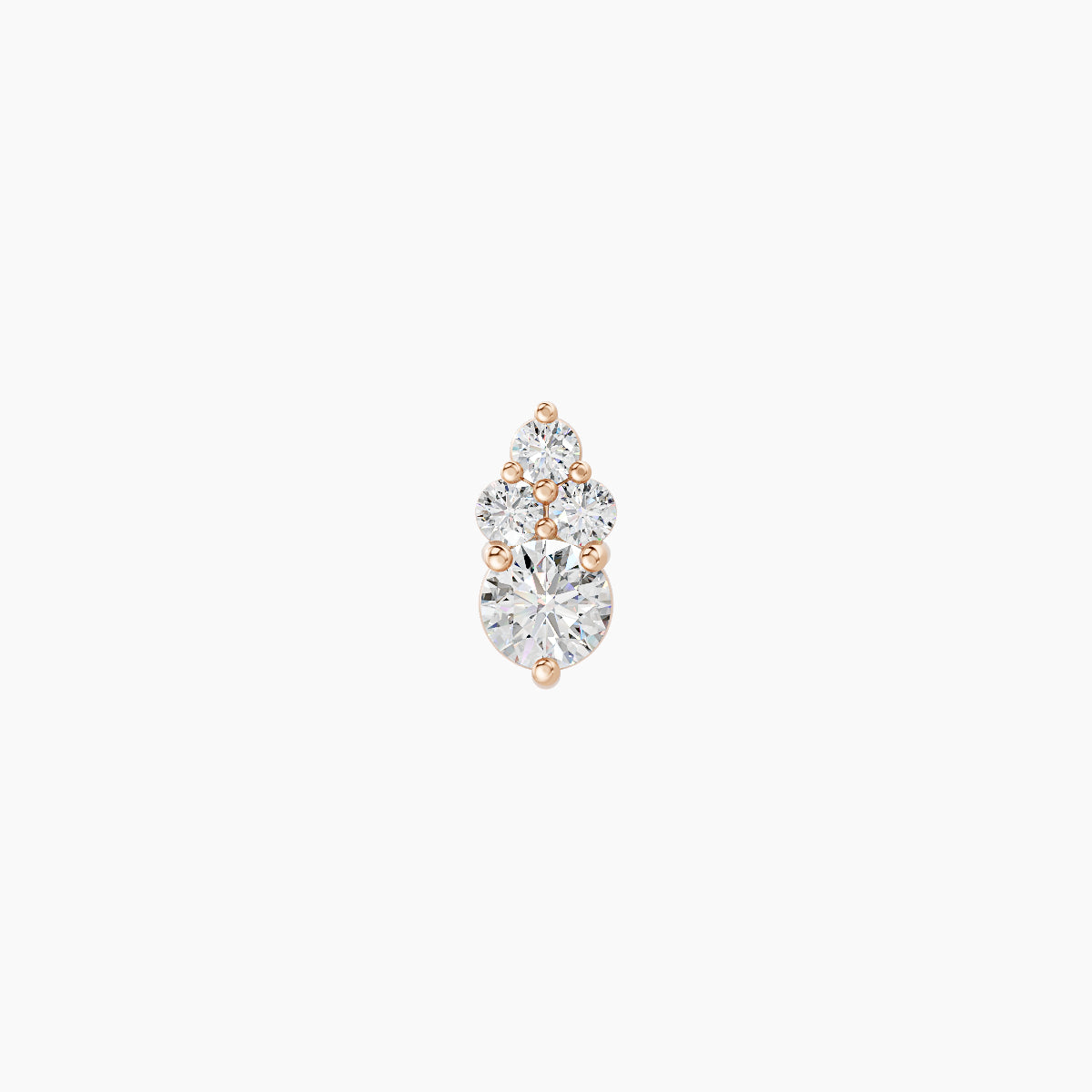 Sif | 18k Rose Gold 5.5 mm 6.5 mm Diamond Piercing