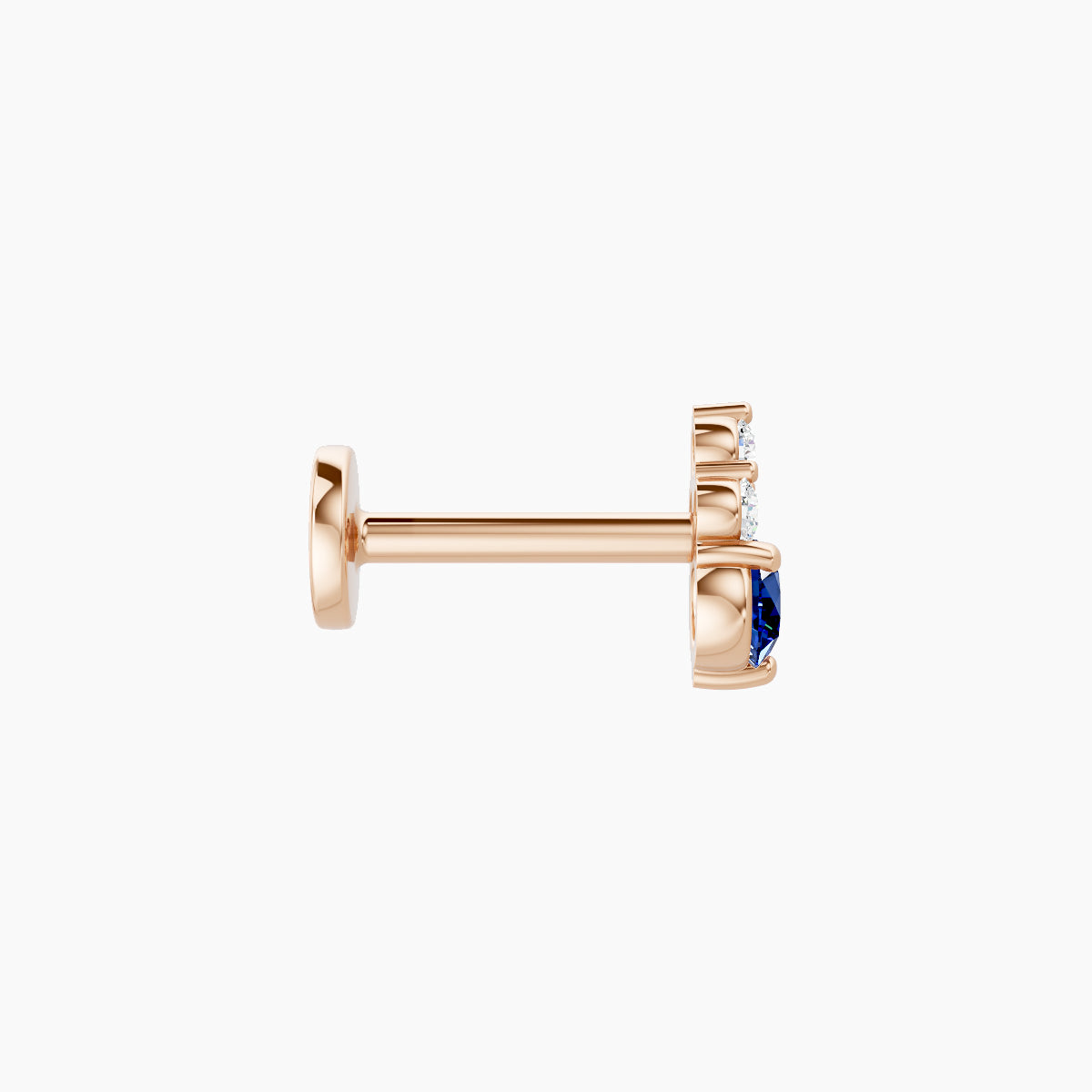 Sif | 18k Rose Gold 6.5 mm 5.5 mm Sapphire & Diamond Piercing