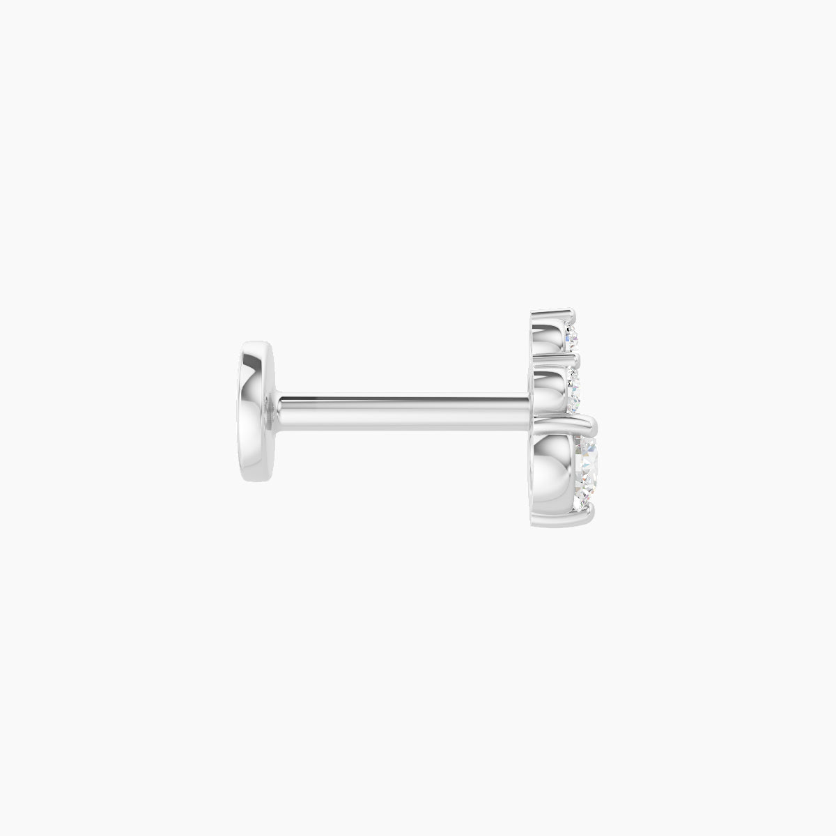 Sif | 18k White Gold 5.5 mm 6.5 mm Diamond Piercing