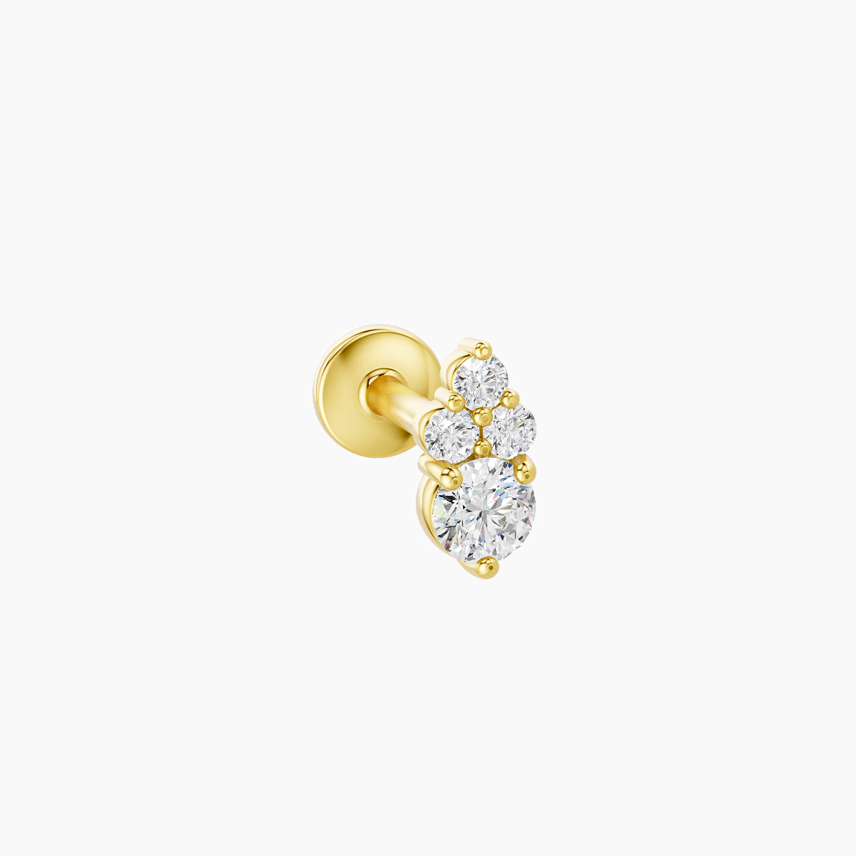 Sif | 18k Yellow Gold 5.5 mm 6.5 mm Diamond Piercing