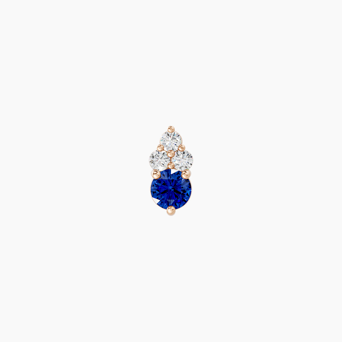 Sif | 18k Rose Gold 8 mm 5.5 mm Sapphire & Diamond Piercing