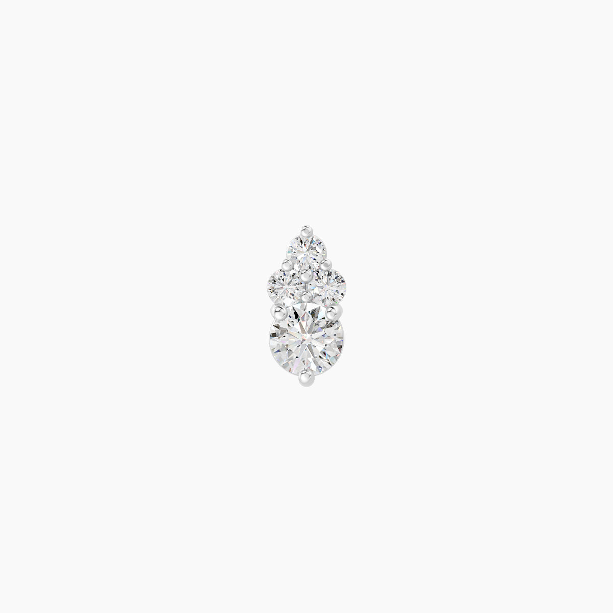 Sif | 18k White Gold 5.5 mm 8 mm Diamond Piercing