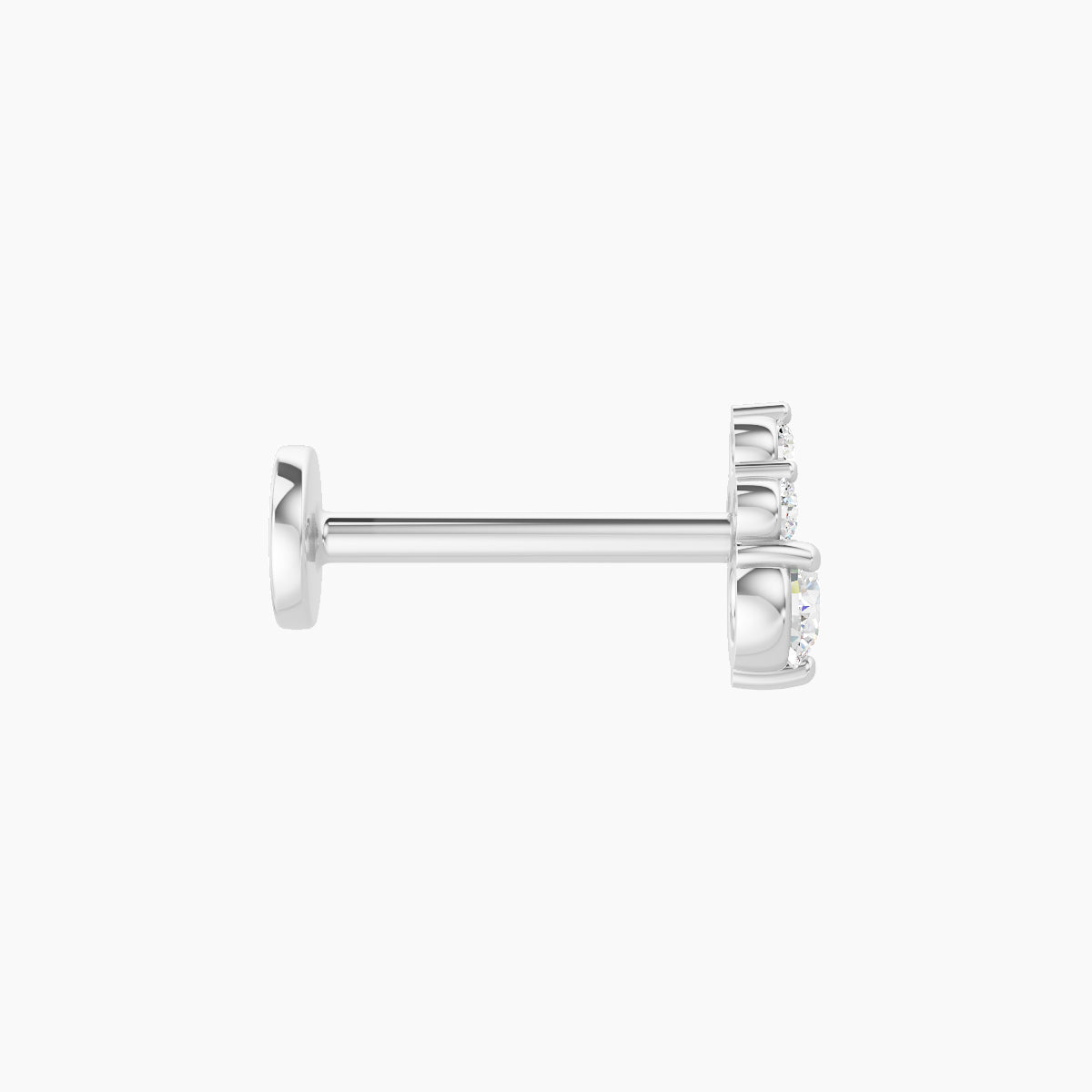 Sif | 18k White Gold 5.5 mm 8 mm Diamond Piercing