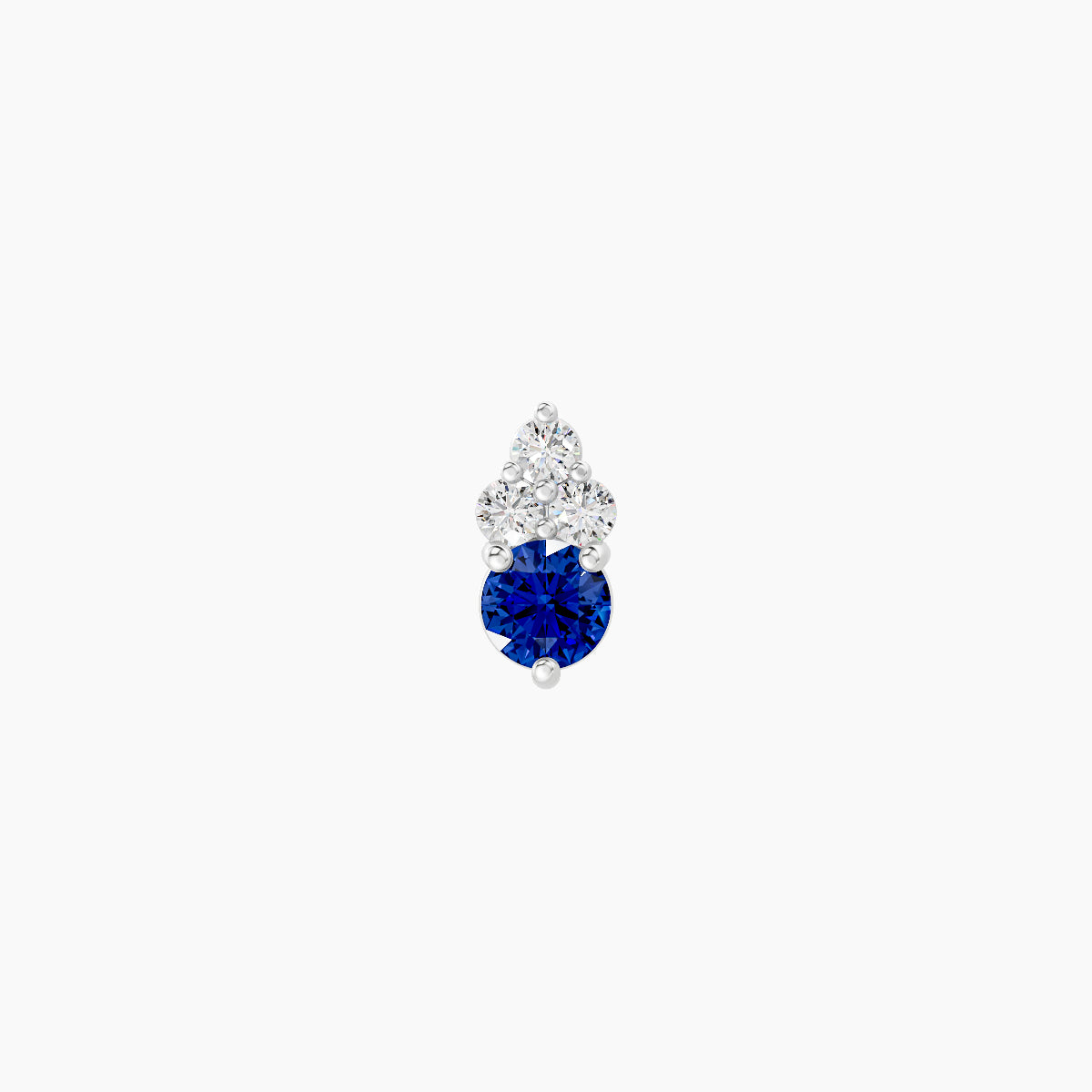 Sif | 18k White Gold 8 mm 5.5 mm Sapphire & Diamond Piercing