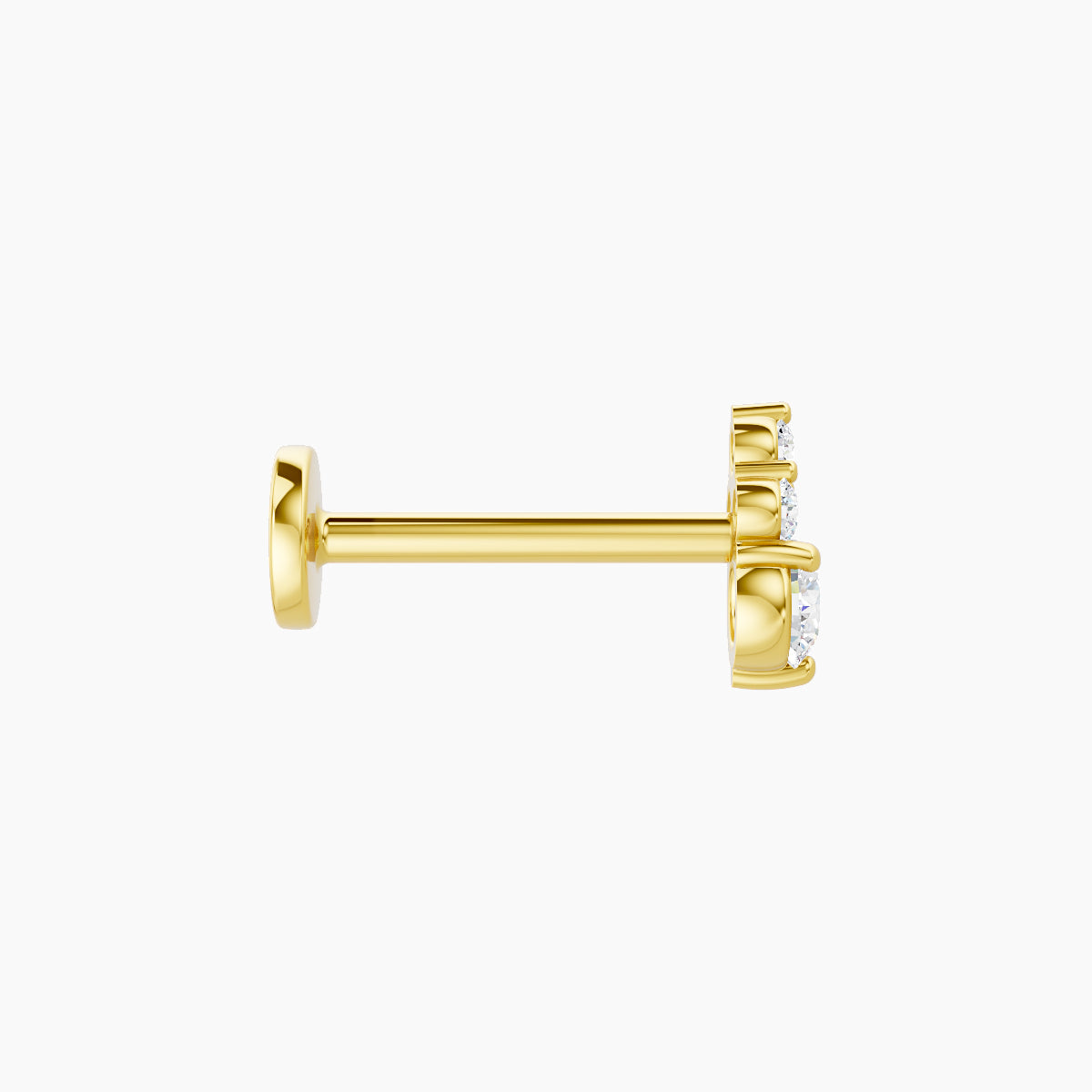 Sif | 18k Yellow Gold 5.5 mm 8 mm Diamond Piercing