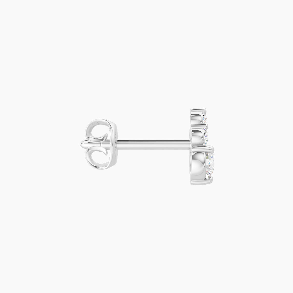 Sif | 18k White Gold 5.5 mm Diamond Earring