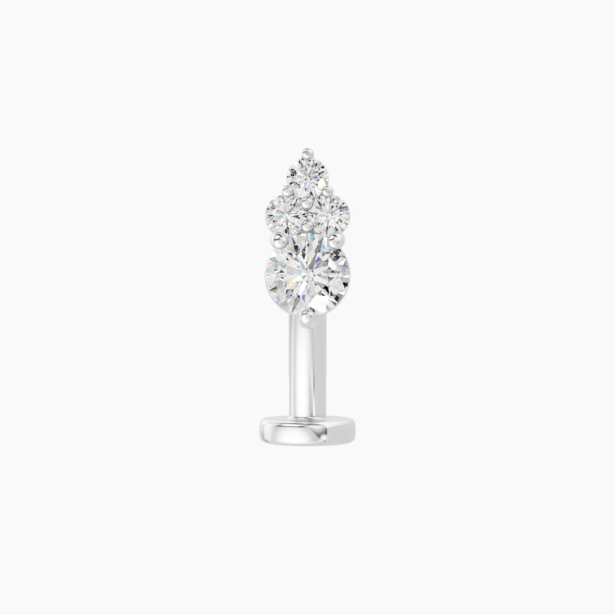 Sif | 18k White Gold 6.5 mm 10 mm Diamond Floating Navel Piercing