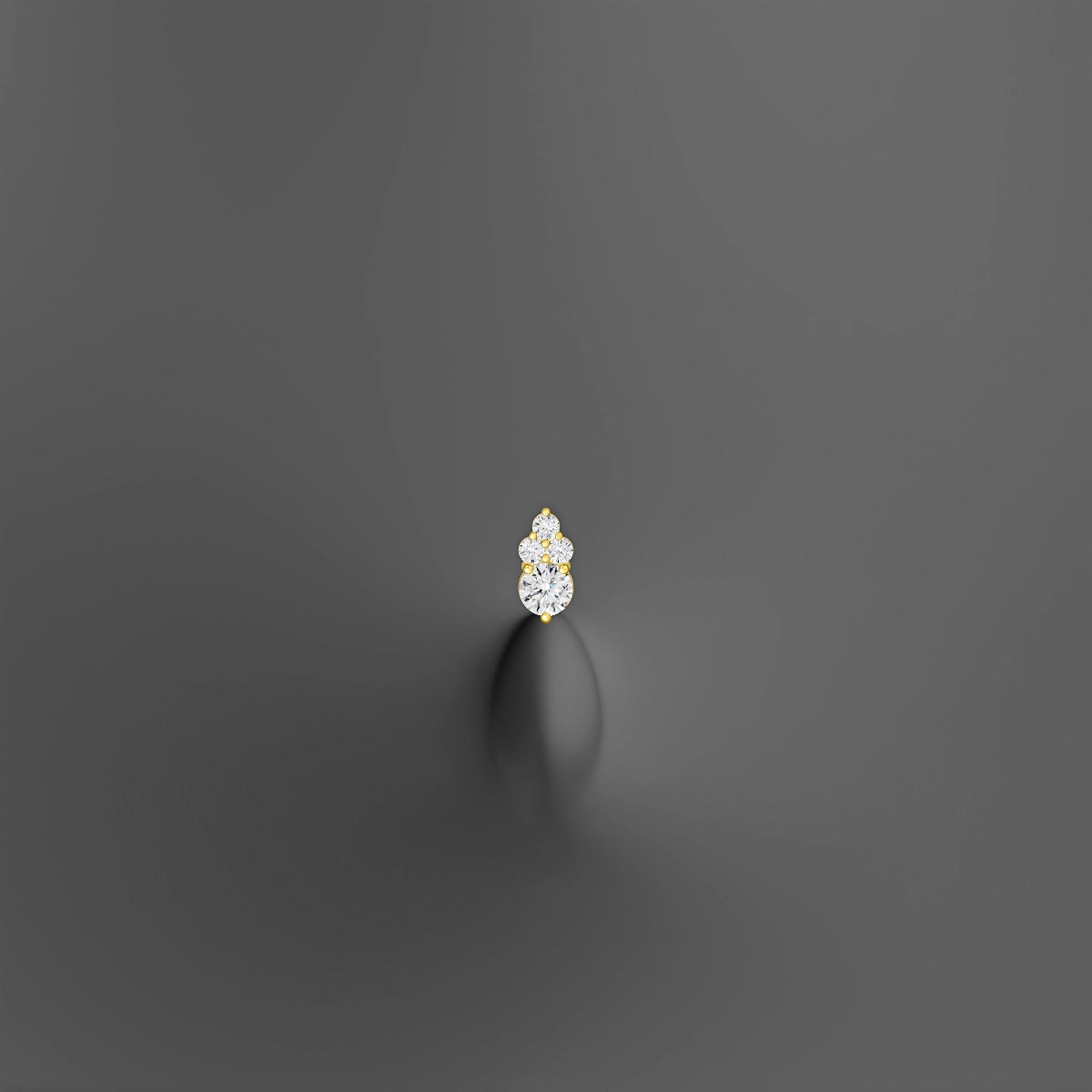 Sif | 18k Yellow Gold 6.5 mm 10 mm Diamond Floating Navel Piercing