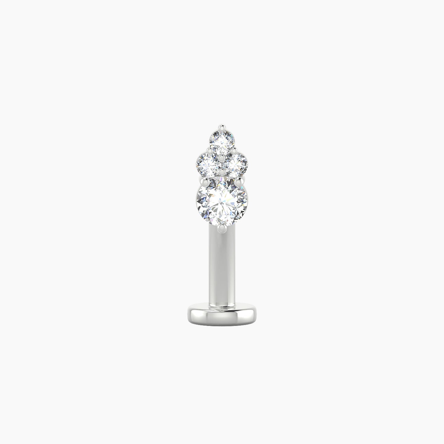 Sif | 18k White Gold 7 mm 10 mm Diamond Floating Navel Piercing