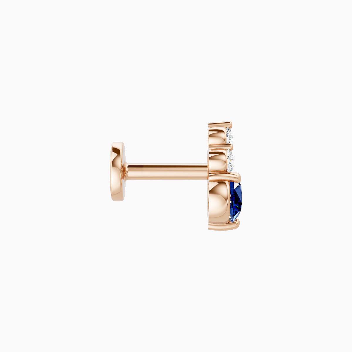 Sif | 18k Rose Gold 5 mm 6.5 mm Sapphire & Diamond Nose Piercing