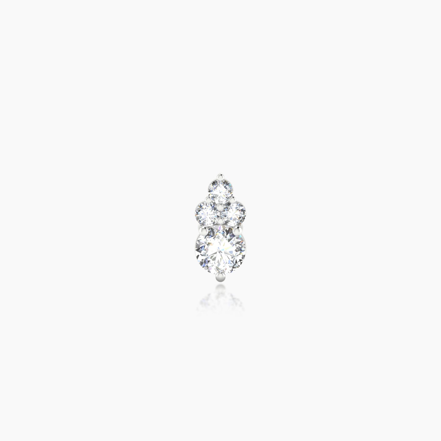 Sif | 18k White Gold 7 mm 5 mm Diamond Nostril Piercing