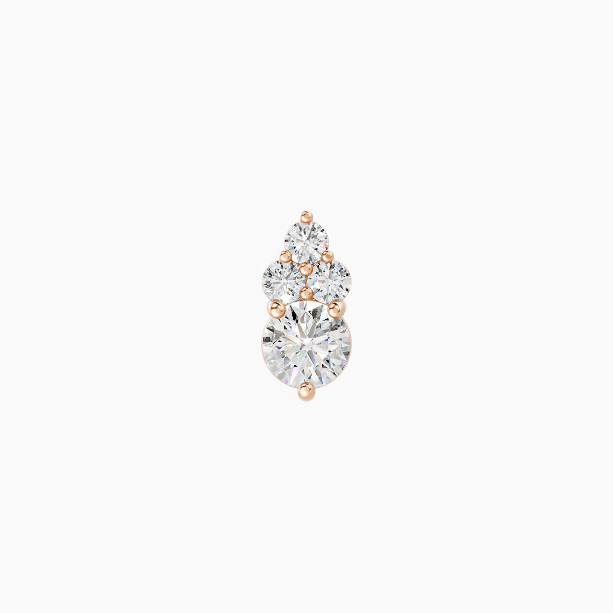 Sif | 18k Rose Gold 6.5 mm 5 mm Diamond Piercing