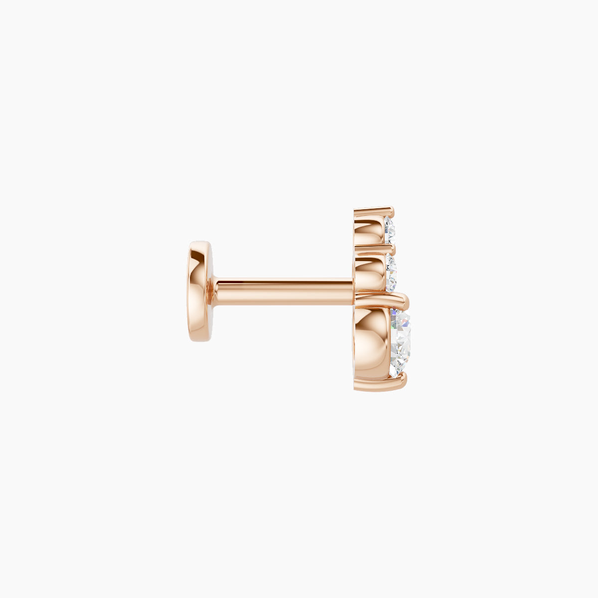 Sif | 18k Rose Gold 6.5 mm 5 mm Diamond Piercing