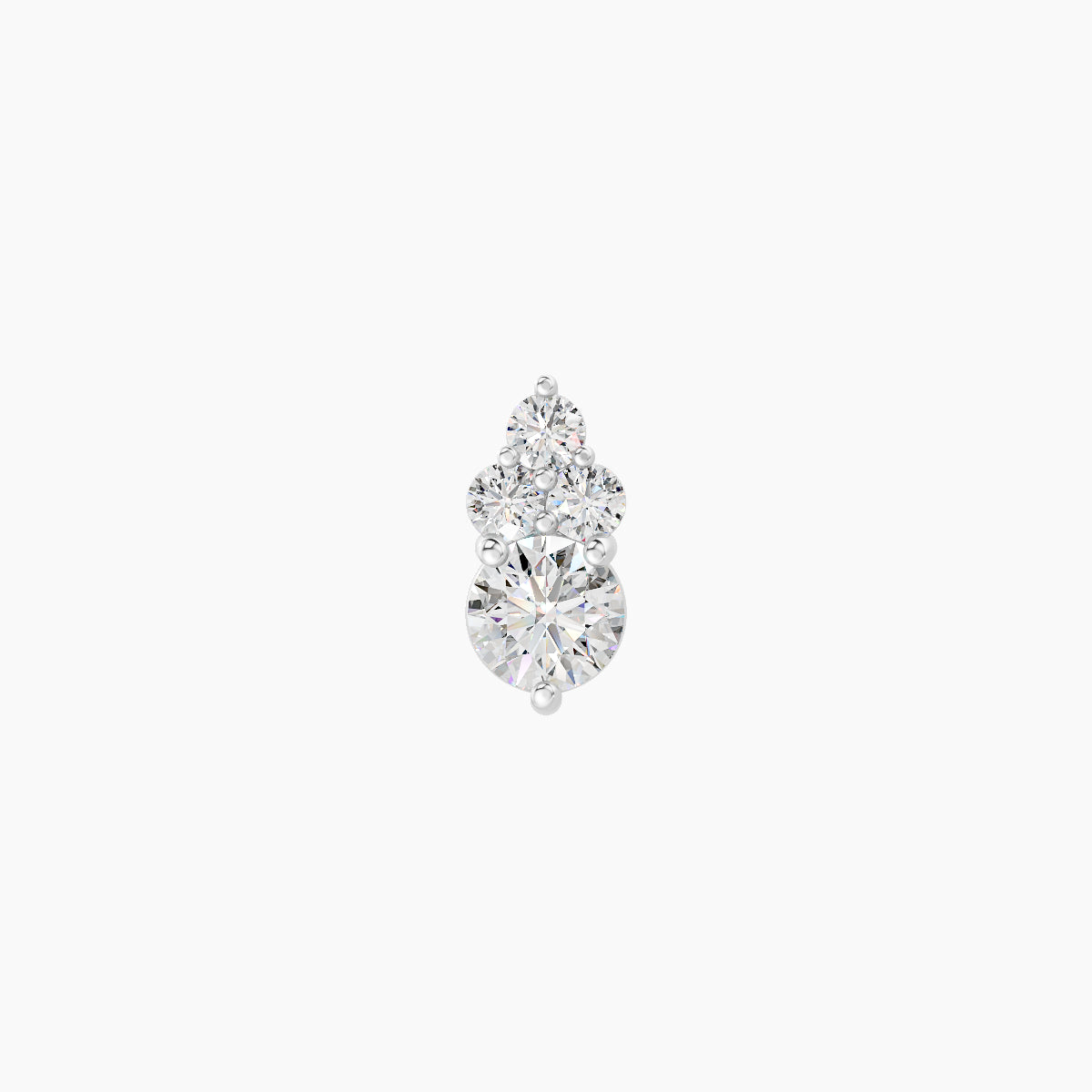 Sif | 18k White Gold 6.5 mm 5 mm Diamond Piercing