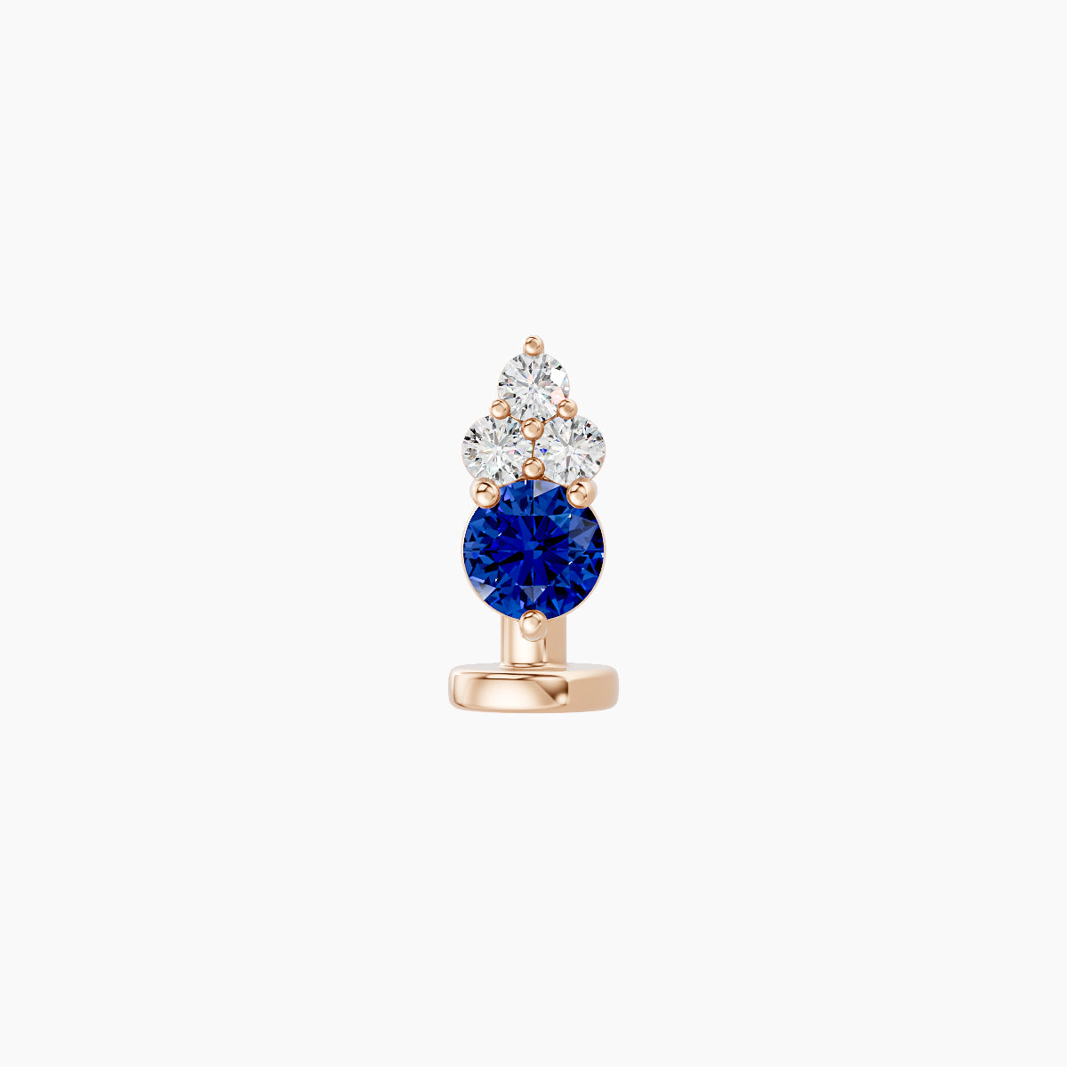 Sif | 18k Rose Gold 6 mm 6.5 mm Sapphire & Diamond Floating Navel Piercing