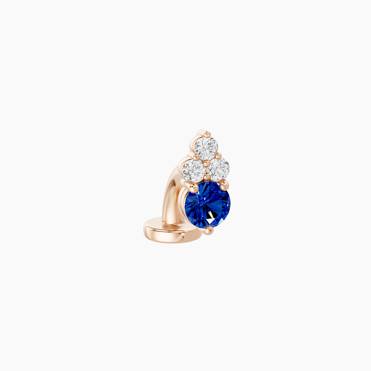 Sif | 18k Rose Gold 6 mm 6.5 mm Sapphire & Diamond Floating Navel Piercing