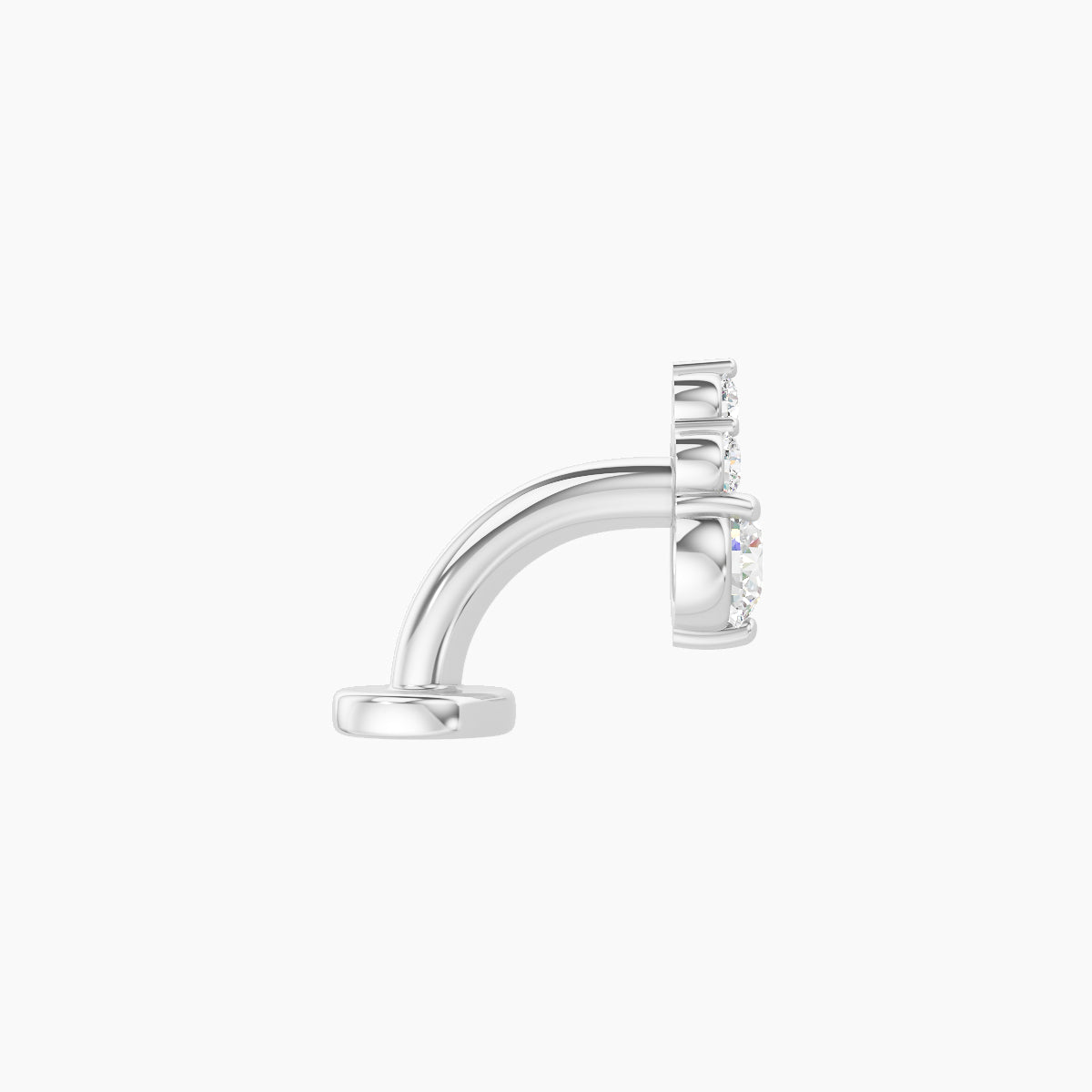 Sif | 18k White Gold 6.5 mm 6 mm Diamond Floating Navel Piercing