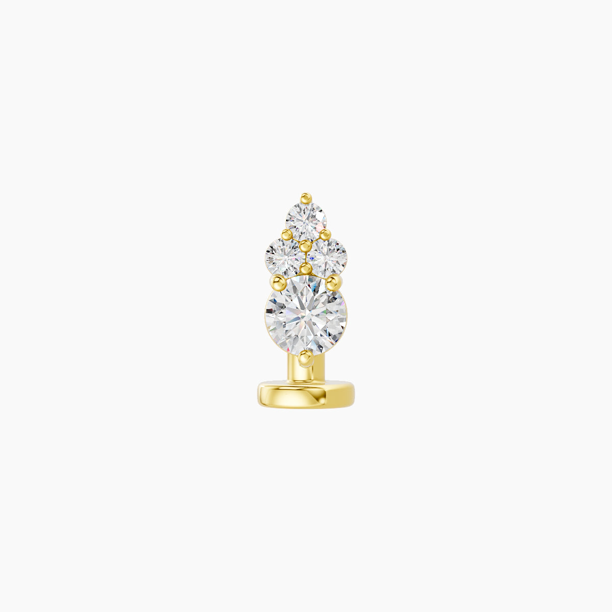 Sif | 18k Yellow Gold 6.5 mm 6 mm Diamond Floating Navel Piercing