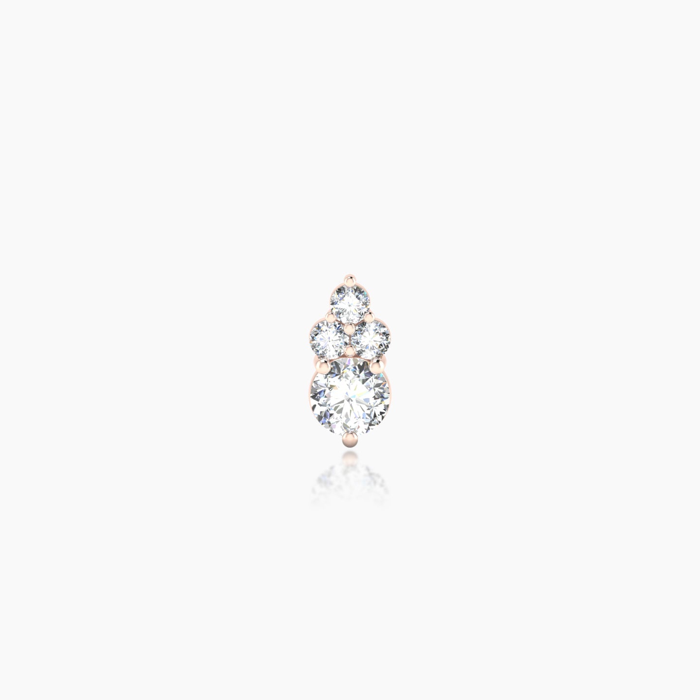 Sif | 18k Rose Gold 7 mm 6.5 mm Diamond Nostril Piercing