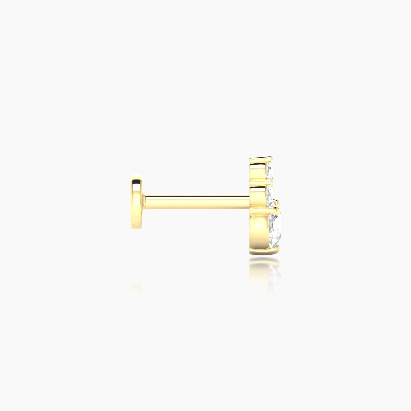 Sif | 18k Yellow Gold 7 mm 6.5 mm Diamond Nostril Piercing