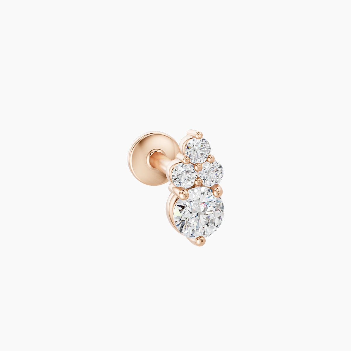 Sif | 18k Rose Gold 6.5 mm 6.5 mm Diamond Piercing