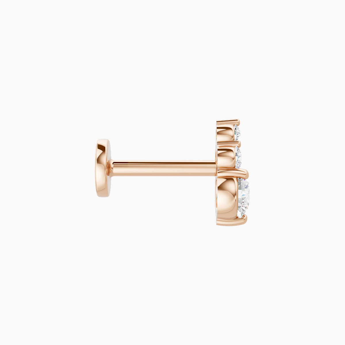 Sif | 18k Rose Gold 6.5 mm 6.5 mm Diamond Piercing