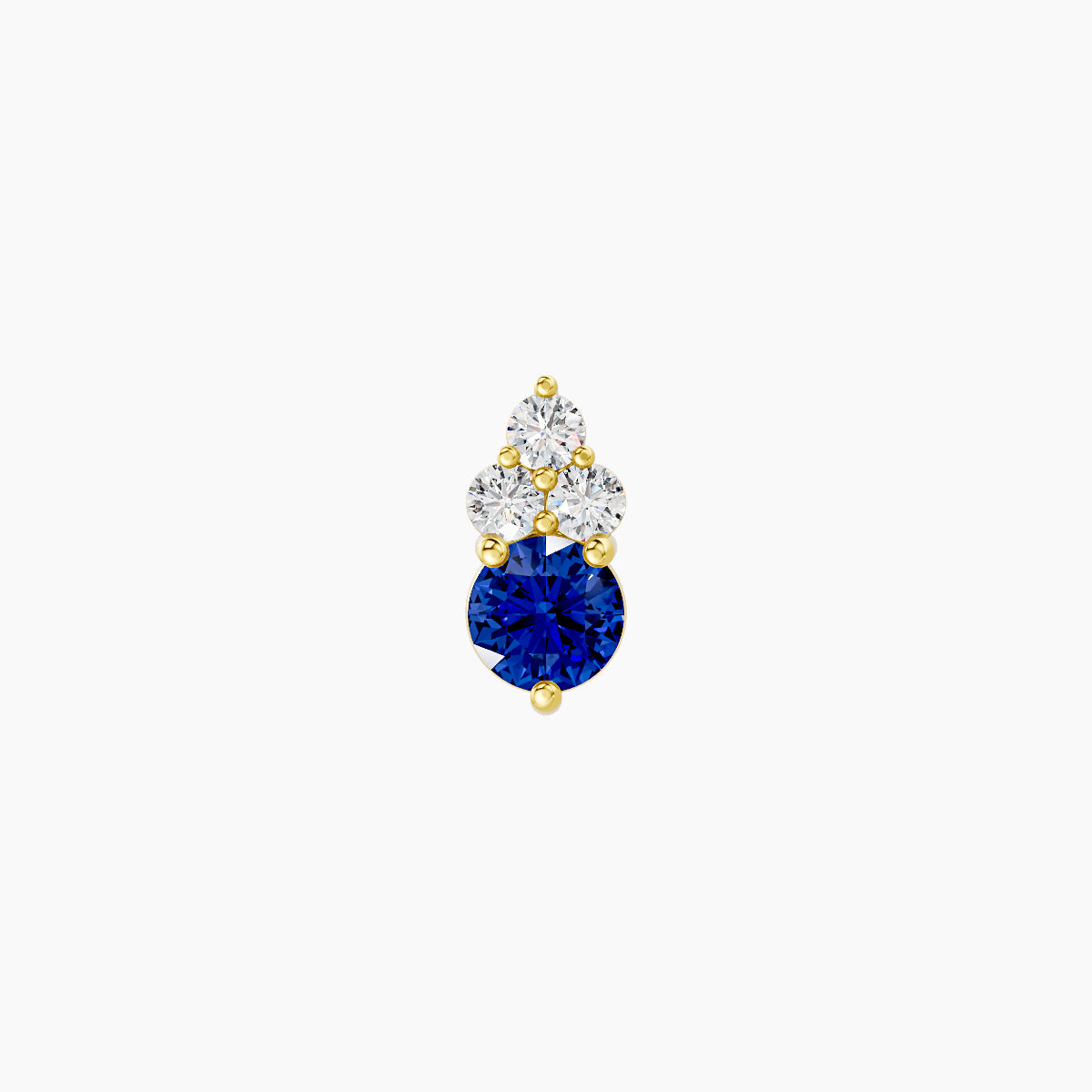 Sif | 18k Yellow Gold 6.5 mm 6.5 mm Sapphire & Diamond Piercing