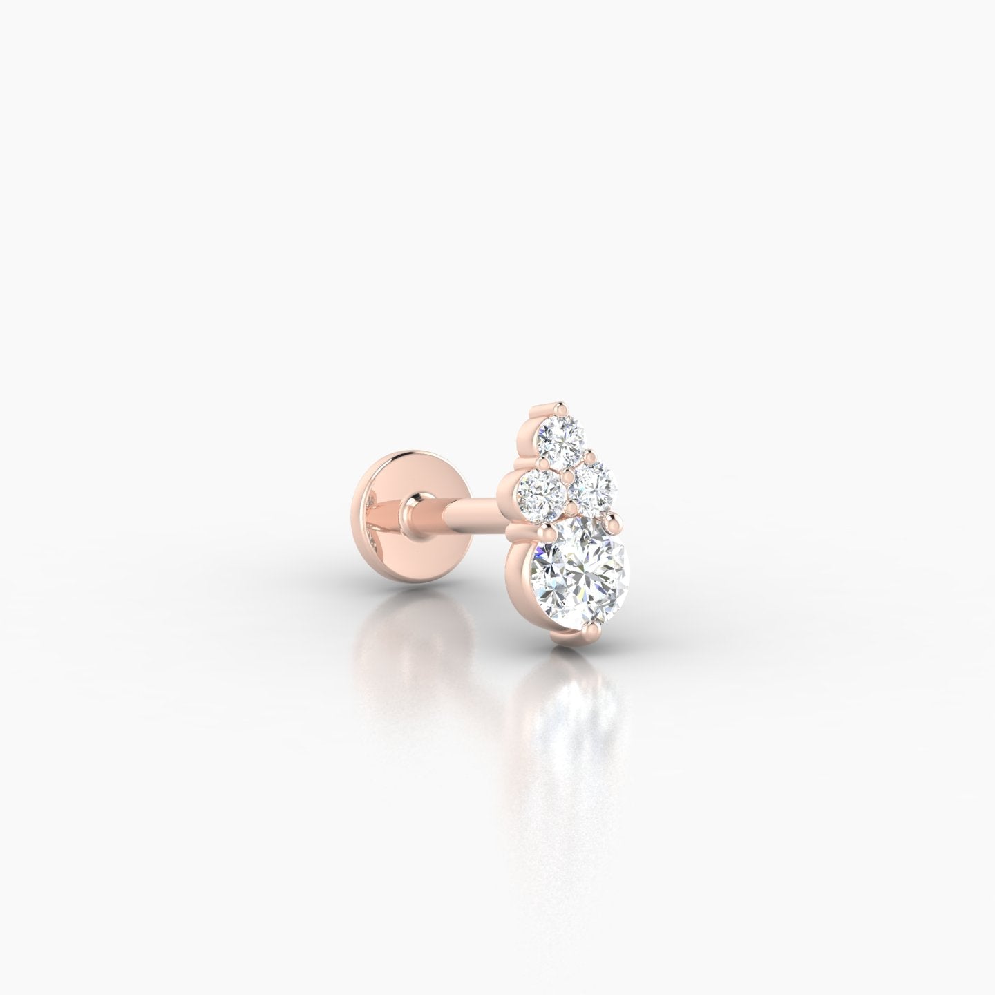 Sif | 18k Rose Gold 7 mm 6.5 mm Diamond Piercing